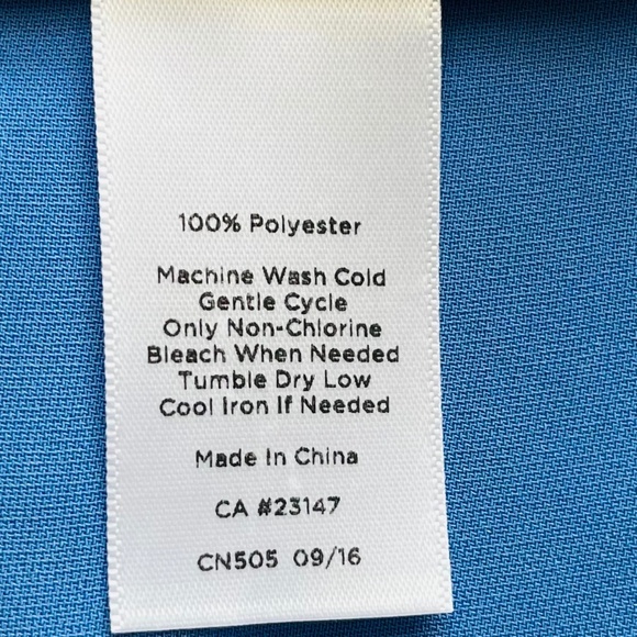 Talbots Marine Blue Sleeveless Blouse - Picture 4 of 4